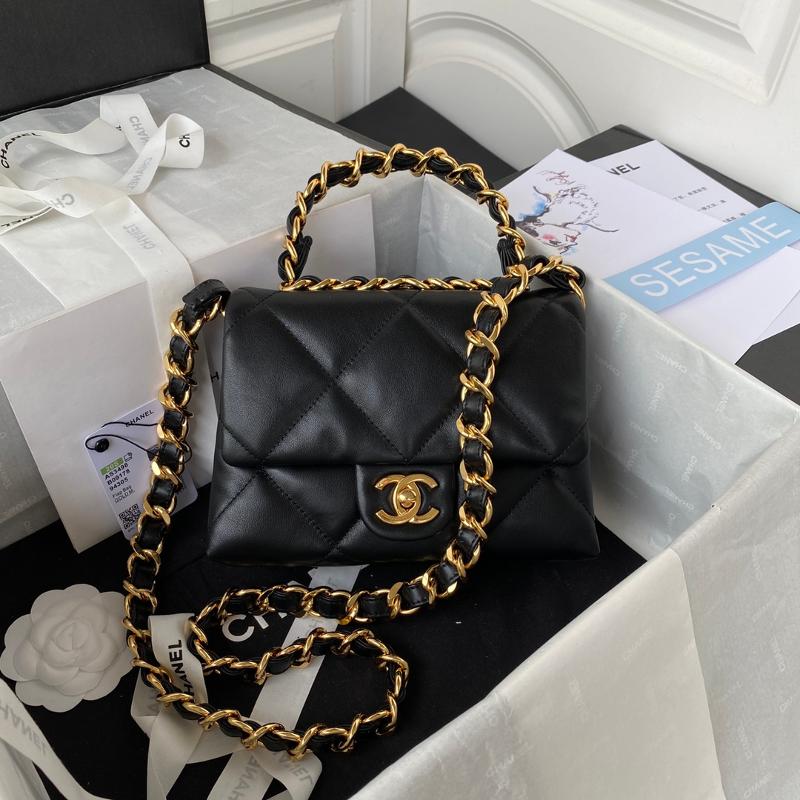 Chanel Handbags AS3498 Sheepskin Black